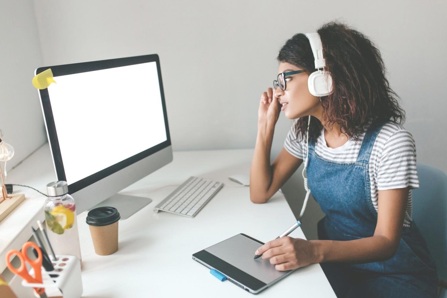 Startup financial planning workspace with charts and analysis